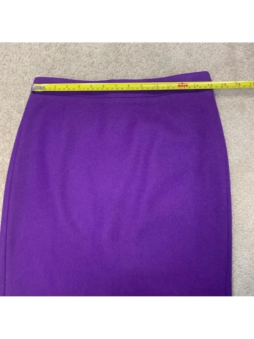 J Crew Purple Wool Pencil Skirt Sz 2